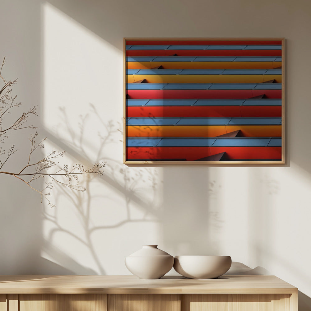 Colour Stripes Poster och Canvastavla