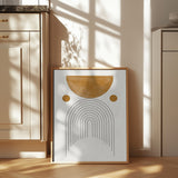 Mid Century Modern / Soft Brown Watercolor Balance Poster och Canvastavla