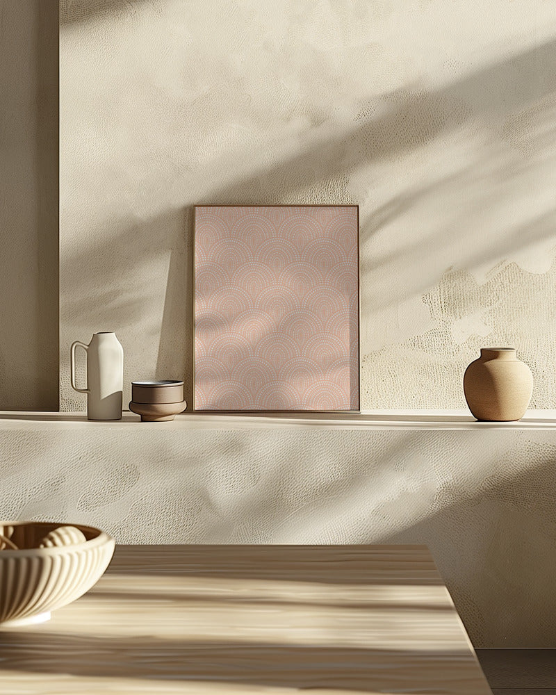 Dotty Peach Fuzz Poster och Canvastavla