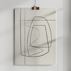 Beige Lines Poster och Canvastavla