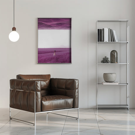 Purple Fields Poster och Canvastavla