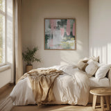 Pink On Green 1 Poster och Canvastavla