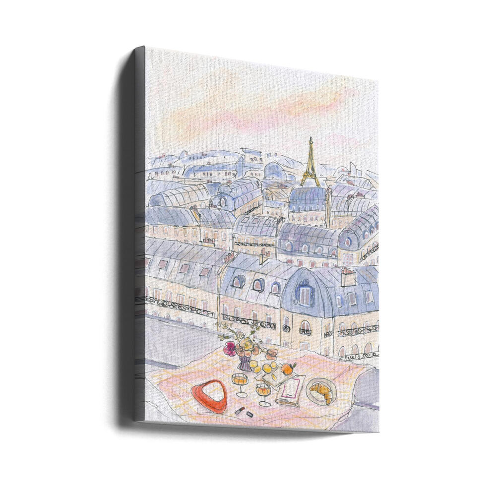 Parisian Rooftop 70x100 Poster och Canvastavla