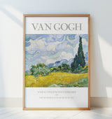 Wheat Field With Cypresses Poster och Canvastavla
