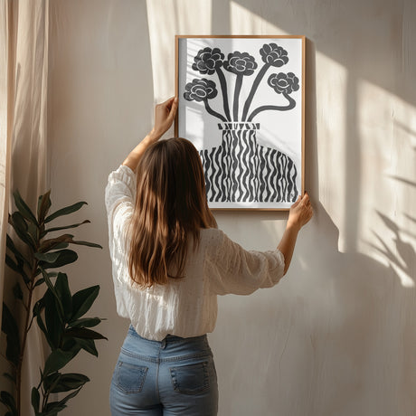 Vase and Flowers 03 Theprintablestudio 24x32inch Poster och Canvastavla