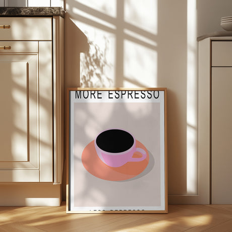 More Espresso Less Depresso Poster och Canvastavla
