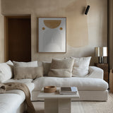 Mid Century Modern / Soft Brown Watercolor Balance Poster och Canvastavla