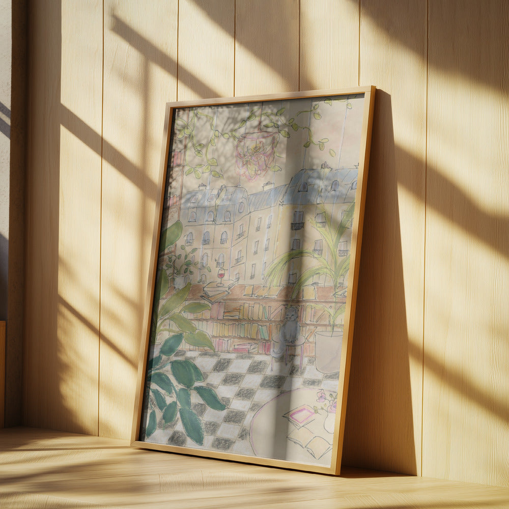 Antique Book Store 70x100 Poster och Canvastavla