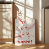 Santé! Wine Party with Friends Poster och Canvastavla