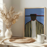 Bold Hat and Stripes New Mexico Style Poster och Canvastavla