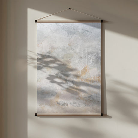 Coastal Misty Abstract Painting Poster och Canvastavla