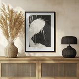 Heron In The Snow Poster och Canvastavla