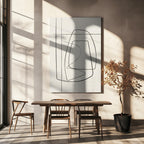 Beige Lines Poster och Canvastavla