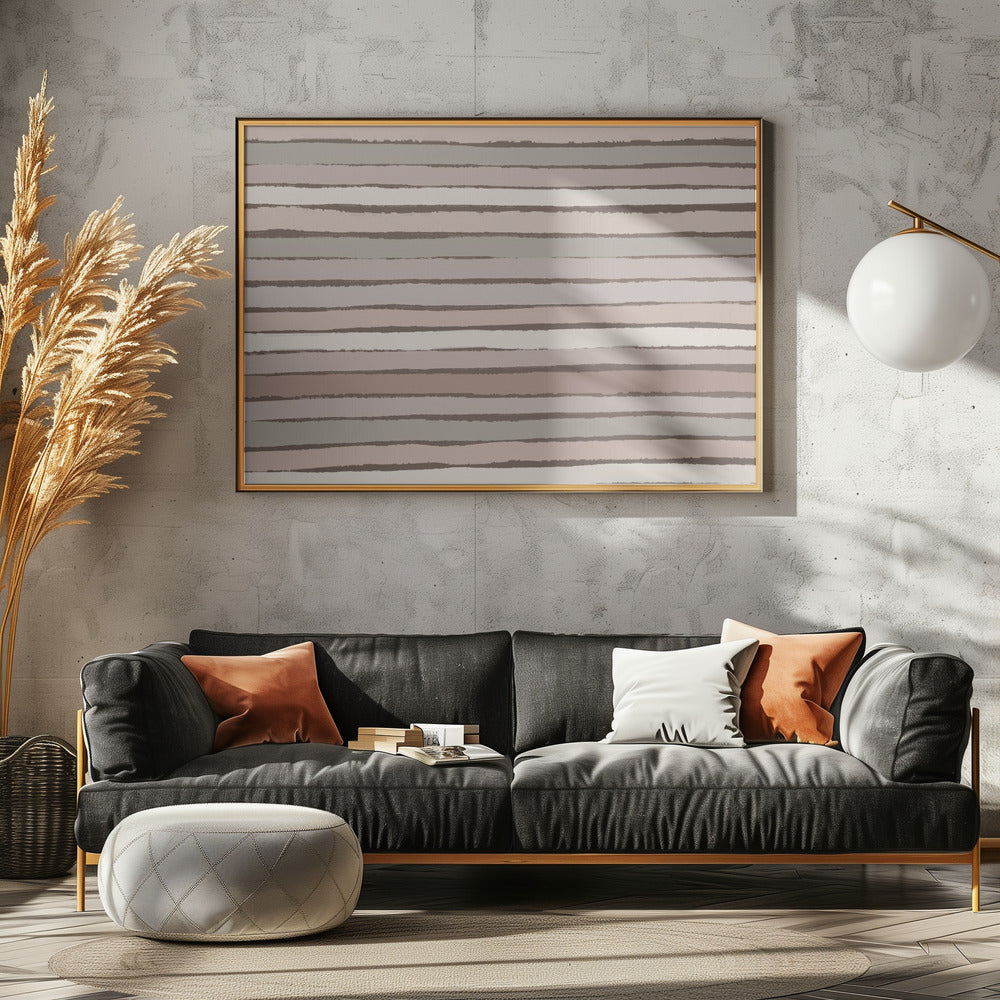 Pastel Stripes PAttern Poster och Canvastavla