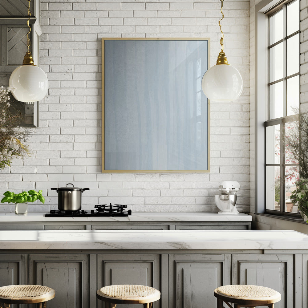 Waves of Blue Poster och Canvastavla