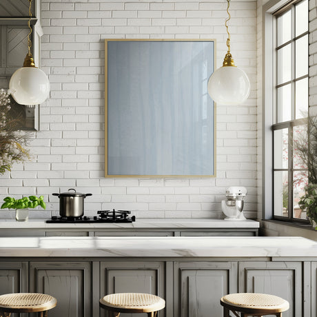 Waves of Blue Poster och Canvastavla
