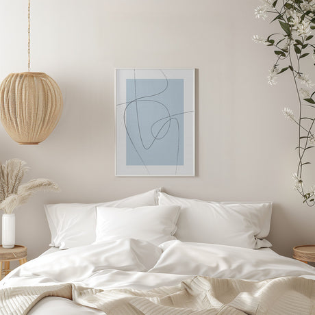 Blue Abstract Poster och Canvastavla