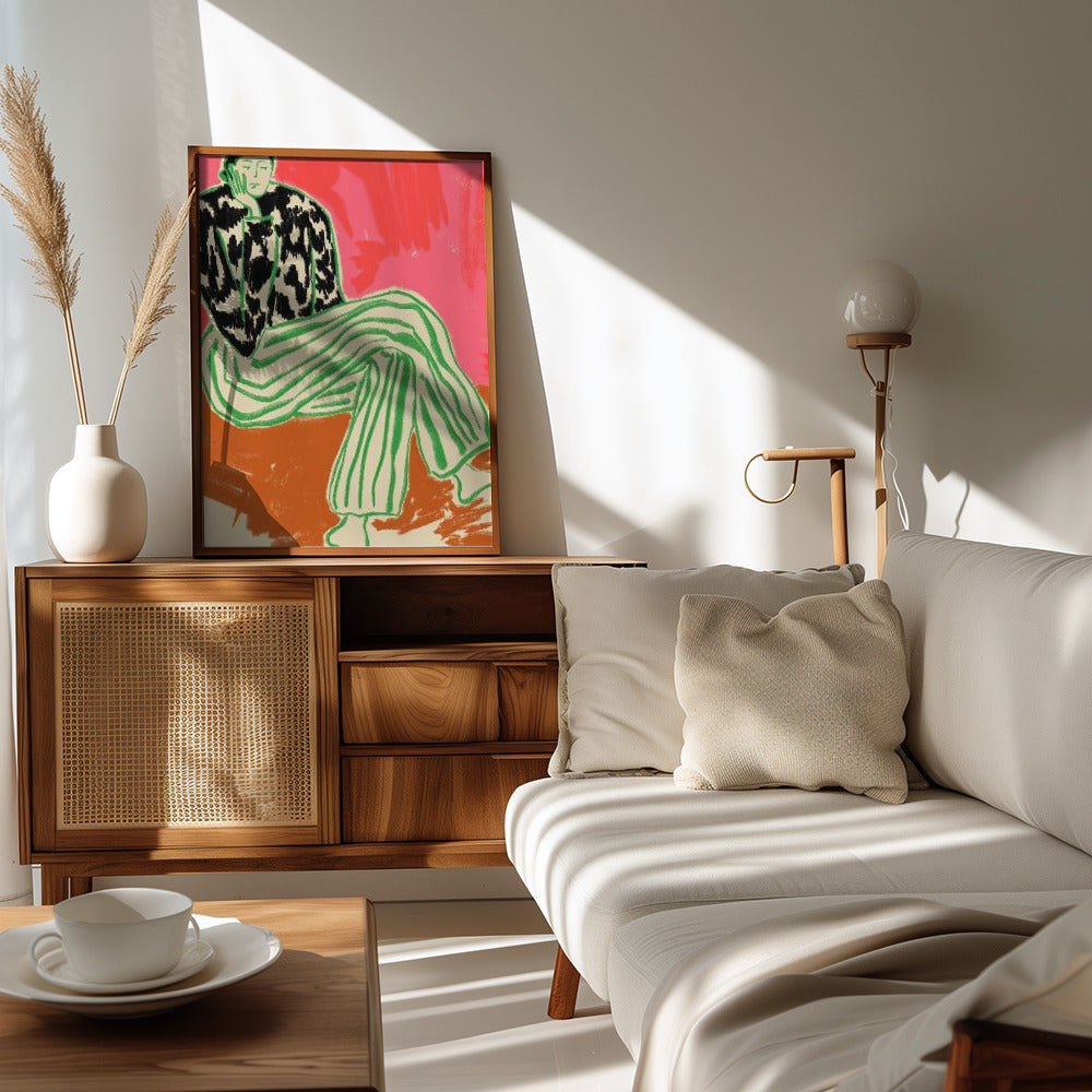 Calm Woman Portrait Poster och Canvastavla