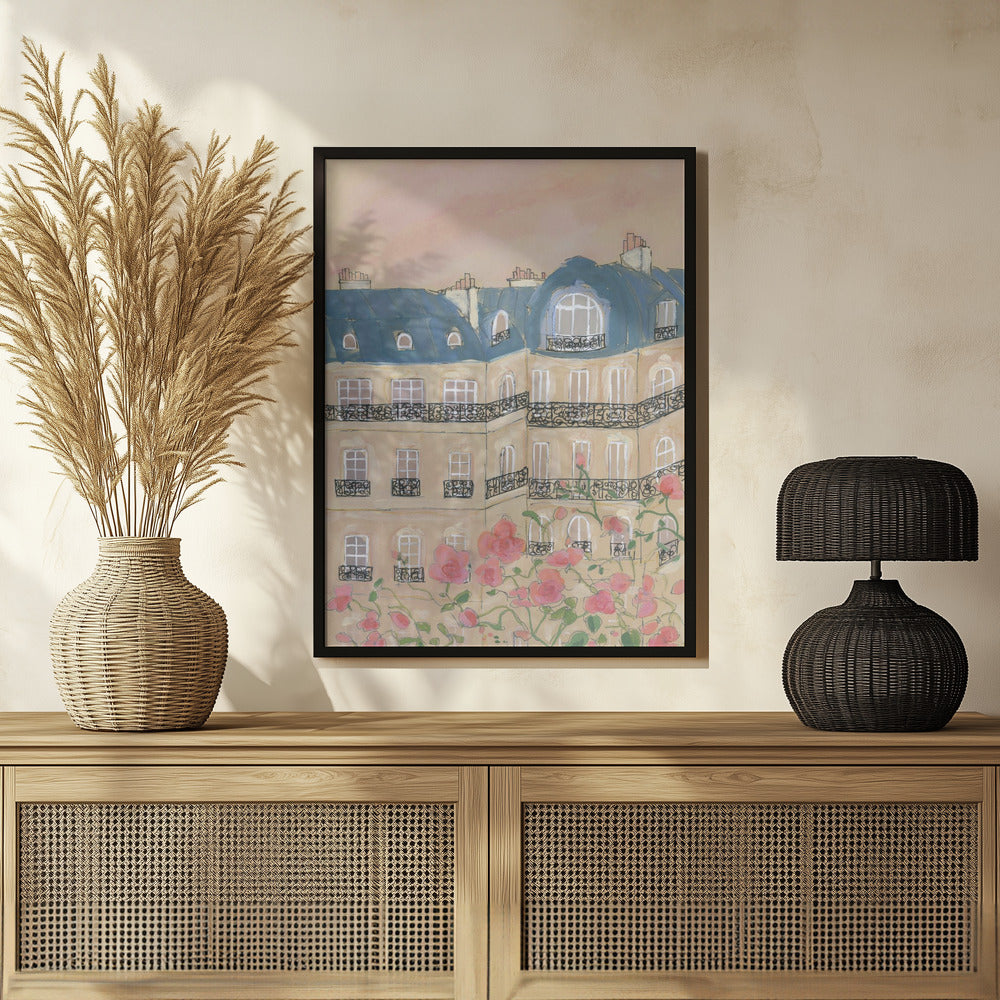 Sunset Over Paris 70x100 Poster och Canvastavla
