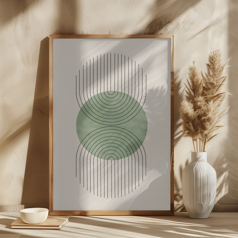 Perfect Point Green Poster och Canvastavla