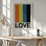 Retro Stripe LOVE Sundaze Poster och Canvastavla