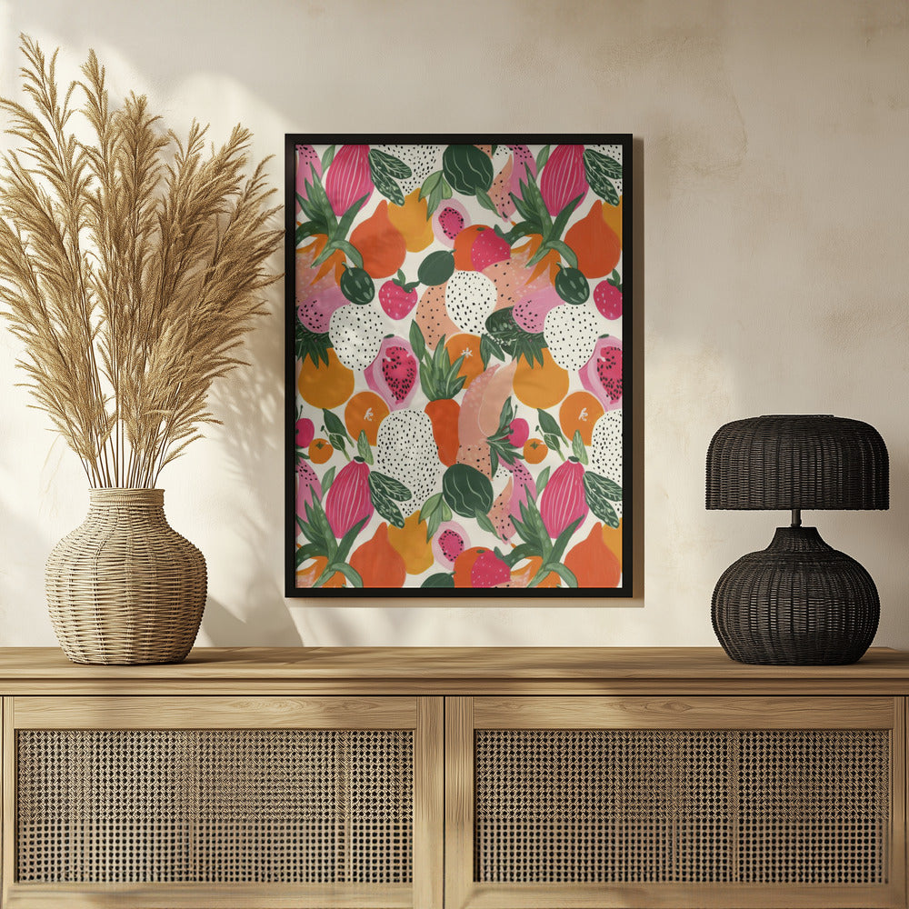 Freshfruitspattern Poster och Canvastavla