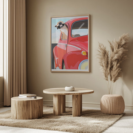 Zoom Dog Poster och Canvastavla