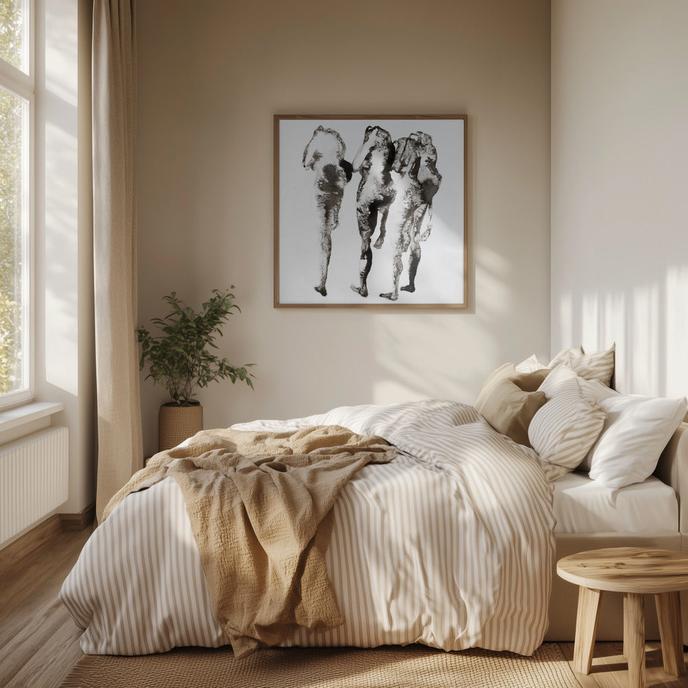 Four Figures (nach Muybridge) Enhanced Sr Poster och Canvastavla