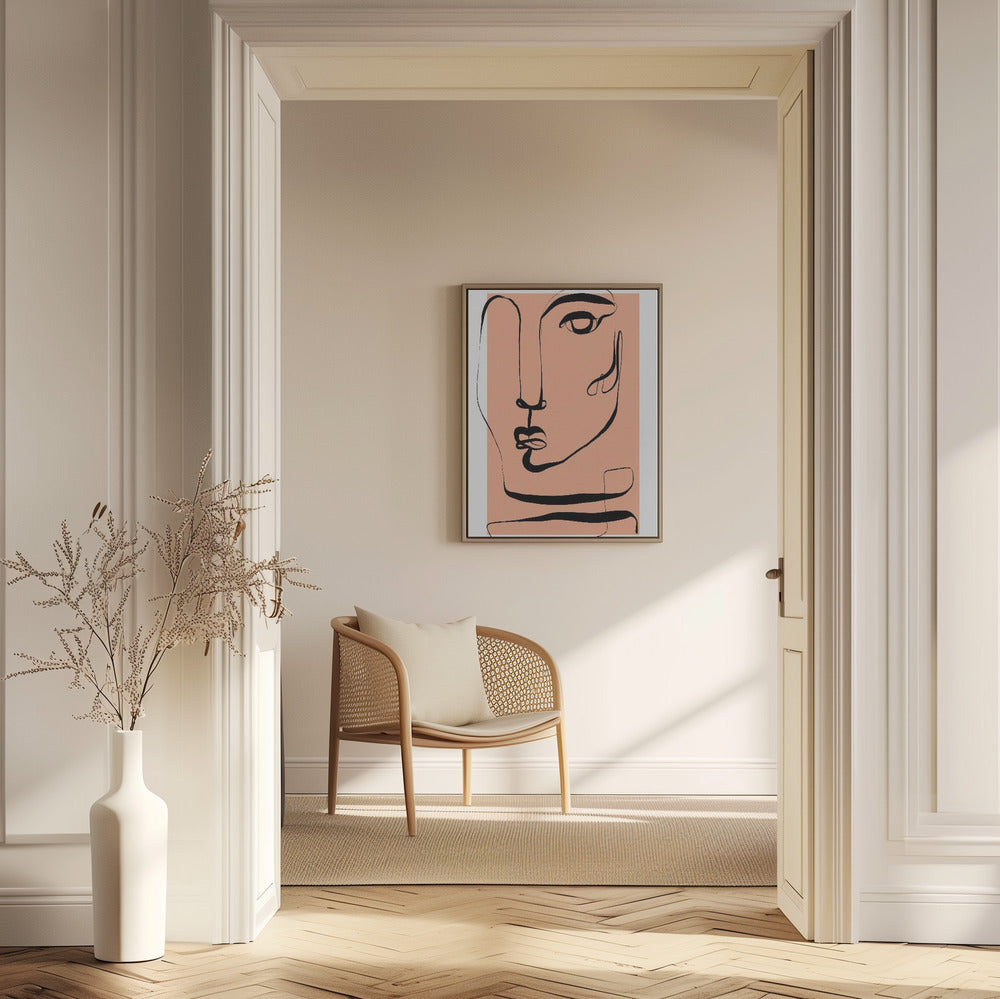 Le Visage (Peach) Poster och Canvastavla