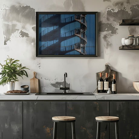 Spiral Staircase and shadows Poster och Canvastavla