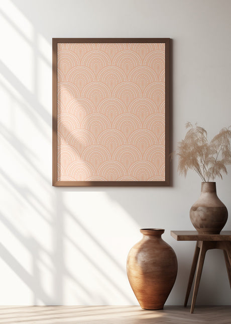Dotty Peach Fuzz Poster och Canvastavla