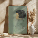 Young Woman In Profile Poster och Canvastavla
