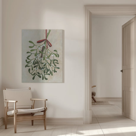 Mistletoe bouquet with bow Poster och Canvastavla