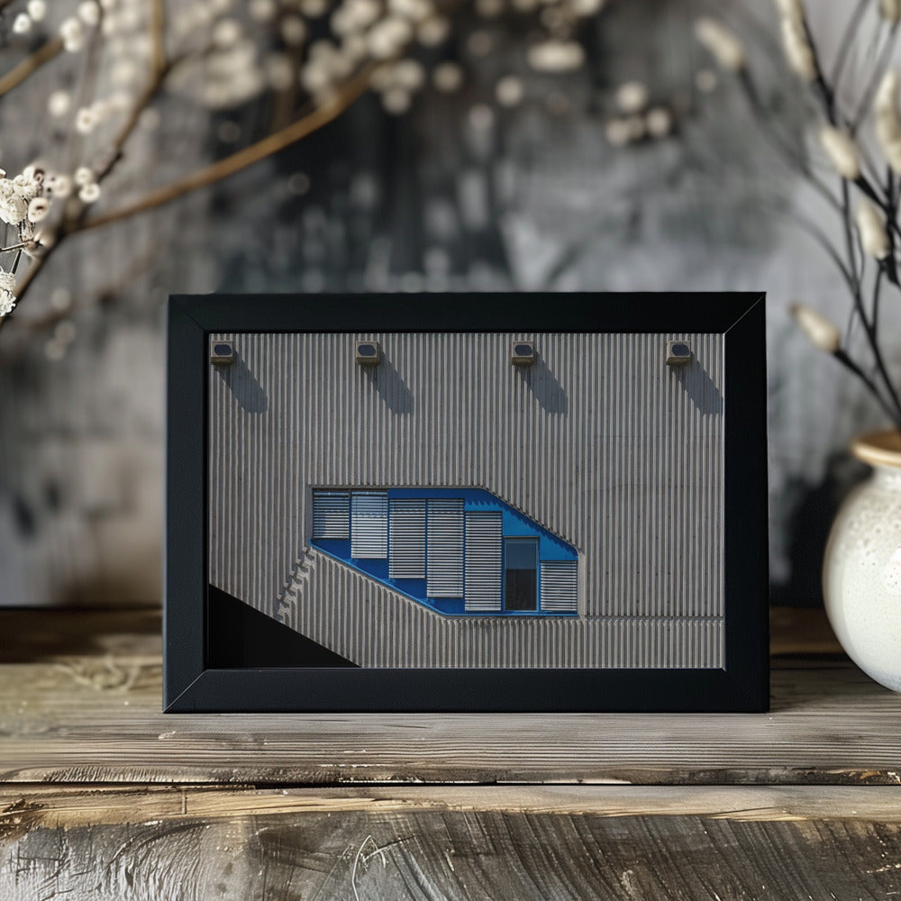 Blue and grey Poster och Canvastavla