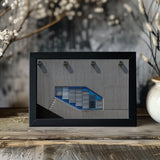 Blue and grey Poster och Canvastavla