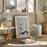 Champagne Hands Black and White Poster och Canvastavla