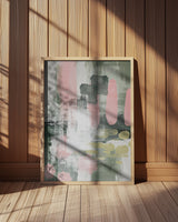 Pink On Green 1 Poster och Canvastavla