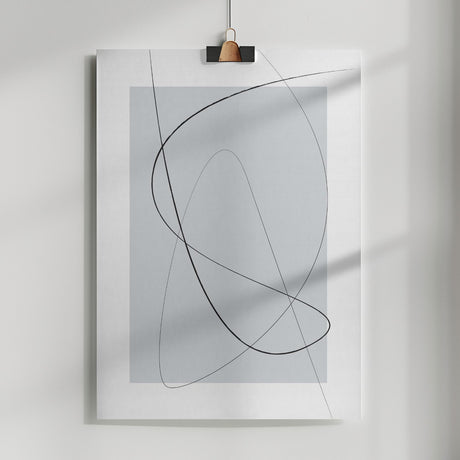 Gray Abstracta Poster och Canvastavla