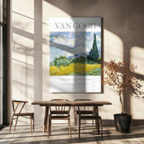 Wheat Field With Cypresses Poster och Canvastavla