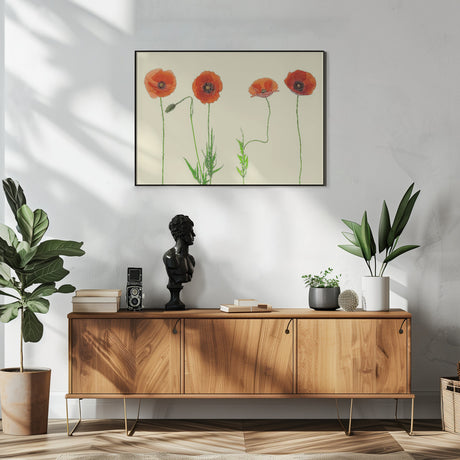 poppy quartet Poster och Canvastavla