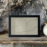 Minimal line art reclining nude Poster och Canvastavla
