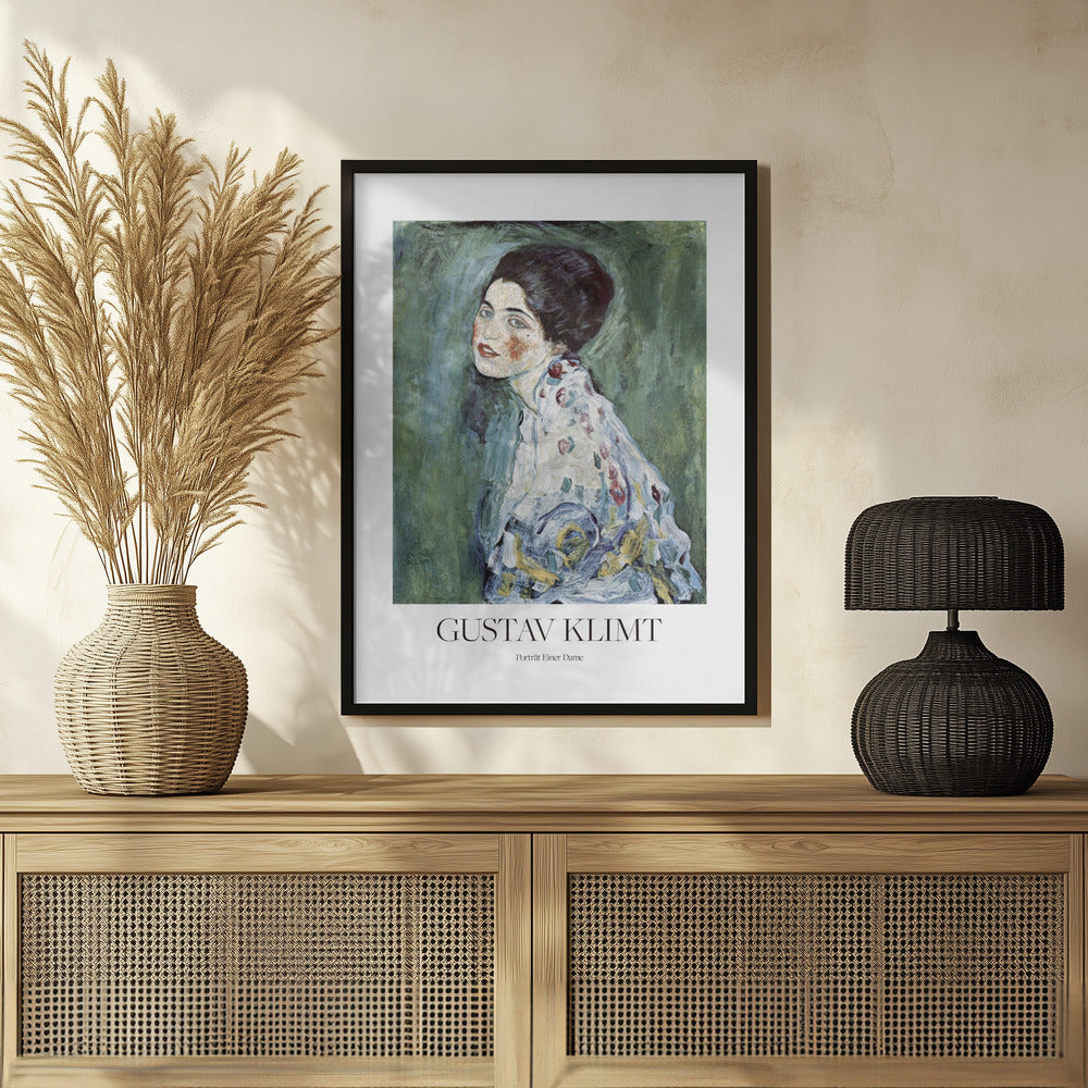 Porträt Einer Dame (1916–1917) Poster Poster och Canvastavla