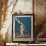 New York, the Wonder City of the World Travel By Train (1927) Poster By Adolph Treidler Poster och Canvastavla
