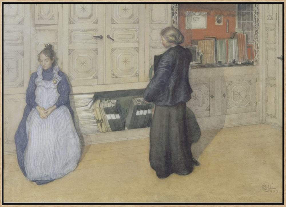 Carl Larsson, Mother and Daughter, 1903, Watercolour 1 Poster och Canvastavla