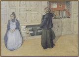 Carl Larsson, Mother and Daughter, 1903, Watercolour 1 Poster och Canvastavla