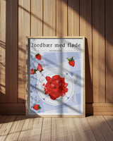 Strawberry with cream - Denmark Poster och Canvastavla