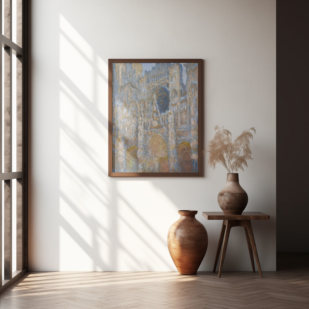 Rouen Cathedral - The Facade in Sunlight Poster och Canvastavla