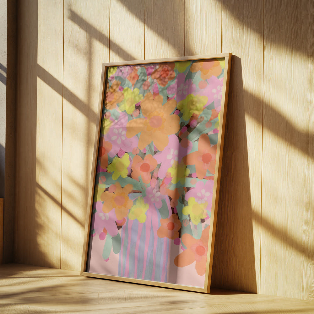 Neon Bouquet Poster och Canvastavla