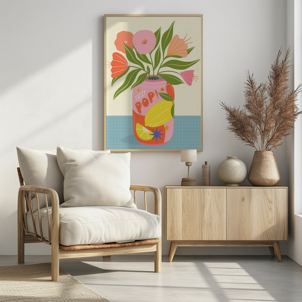 Flowers in Can Poster och Canvastavla
