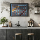Yellow-red in wall Poster och Canvastavla